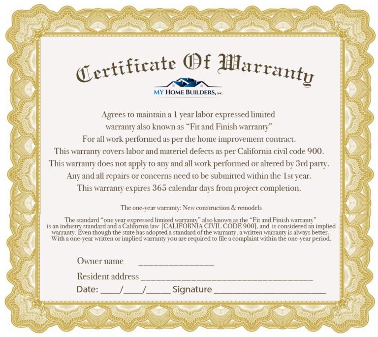 warranty My Home Builders, Inc